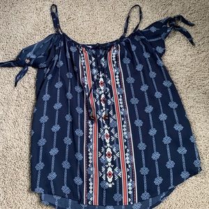 off the shoulder flowy top